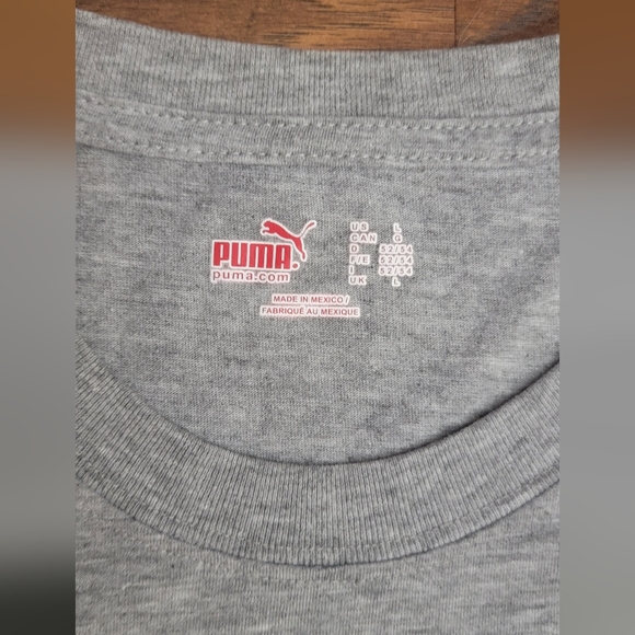 Puma Men's Grey Size Large T-Shirt - Picture 3 of 6